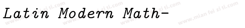 Latin Modern Math字体转换